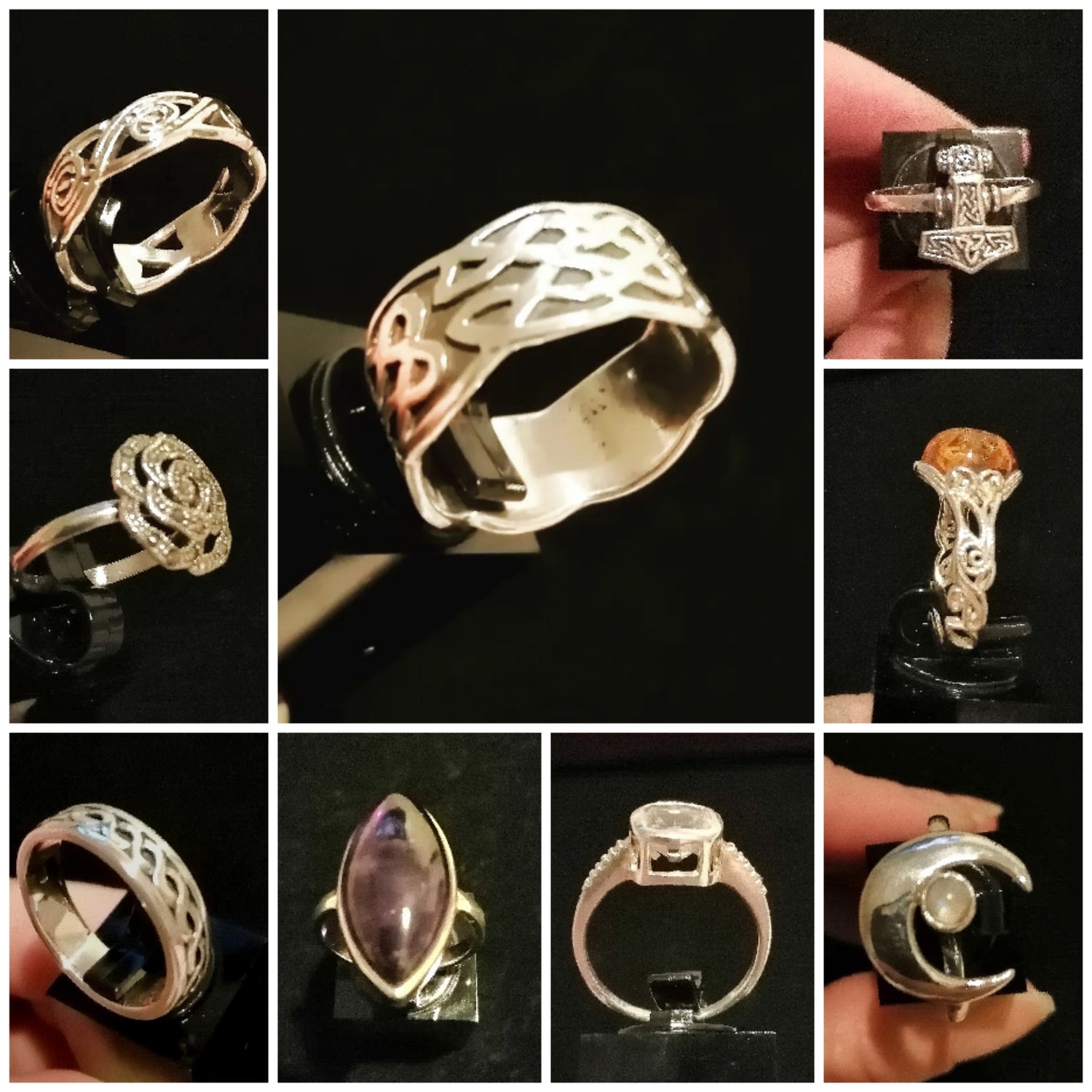 YOU WILL FIND RINGS SIZE Q AND R IN THIS SECTION in 925 sterling silver