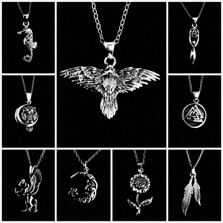 NECKLACES IN 925 sterling silver All pendants in this section come complete with a 18" 925 sterling silver chain and box