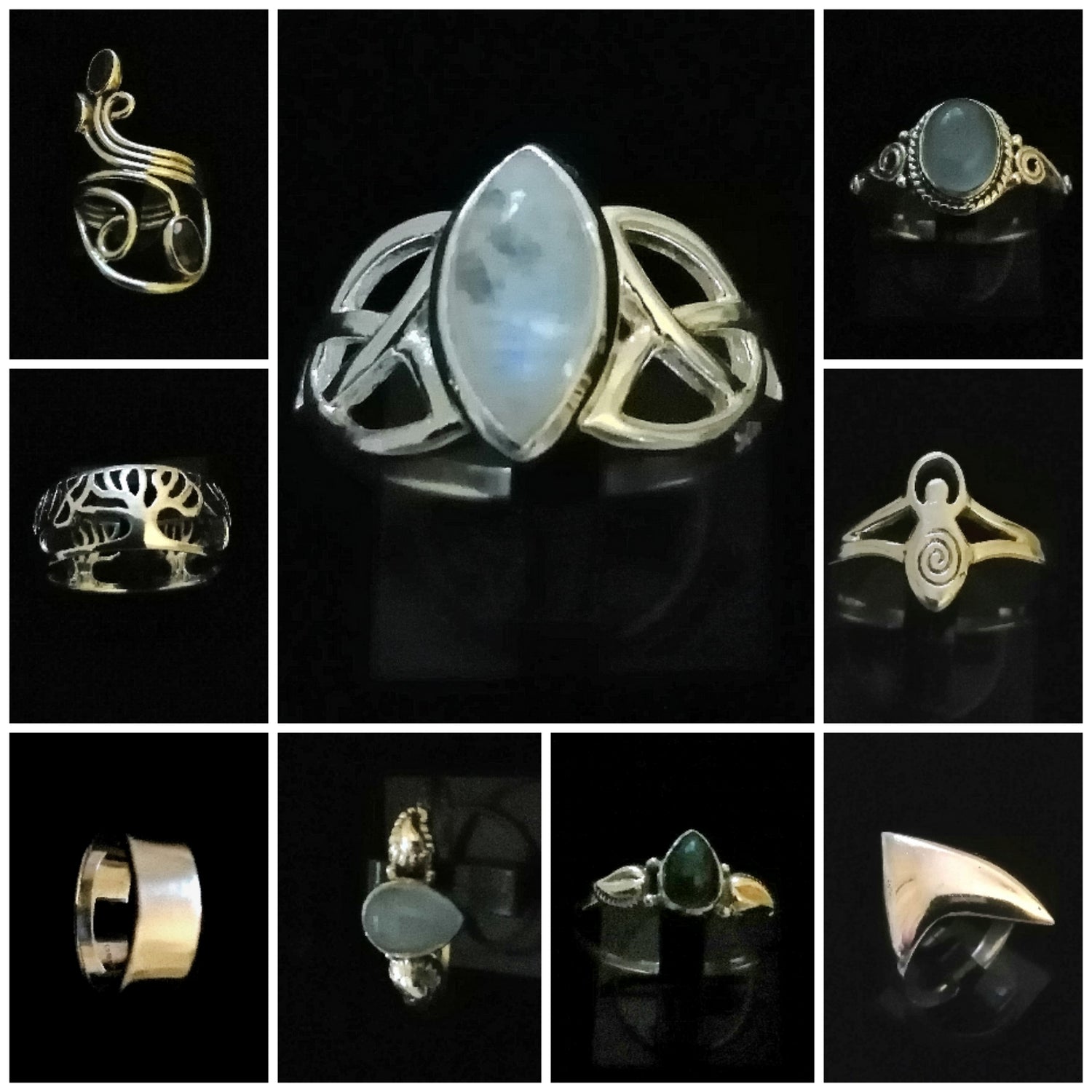 YOU WILL FIND RINGS IN  SIZES ..S ..AND ..T .IN THIS SECTION In 925 sterling silver