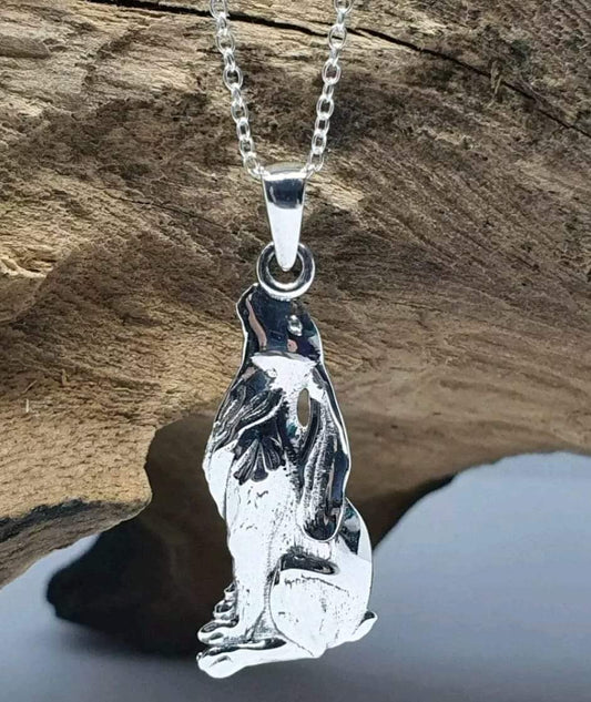 Moon Gazing Hare Necklace