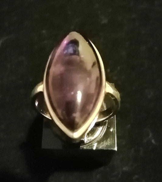 AMETHYST RING SIZE O In 925 sterling silver