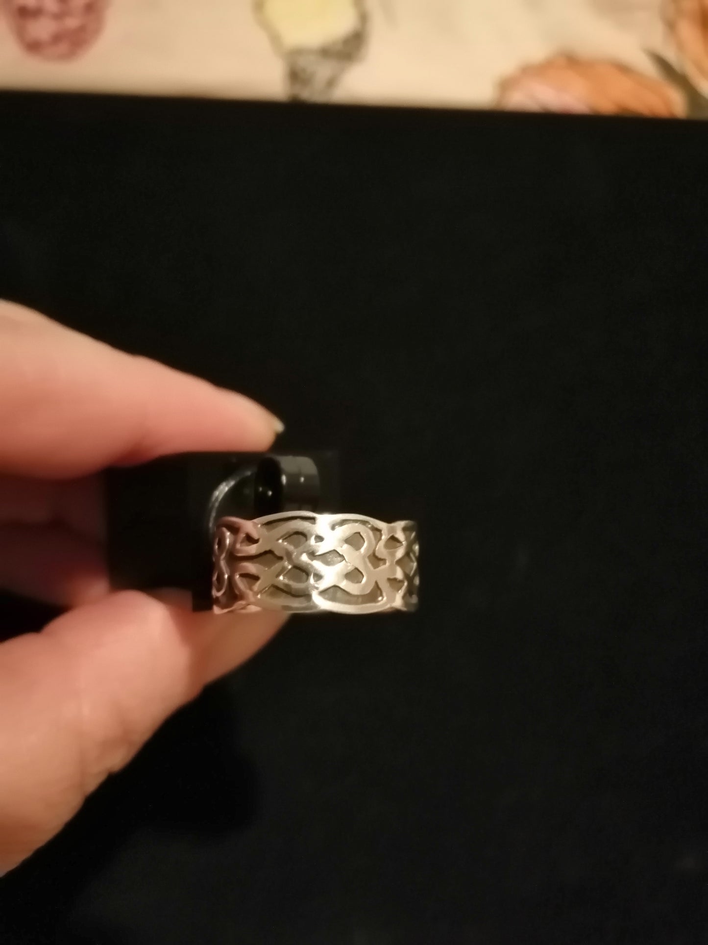 CELTIC BAND RING SIZE R In 925 sterling silver