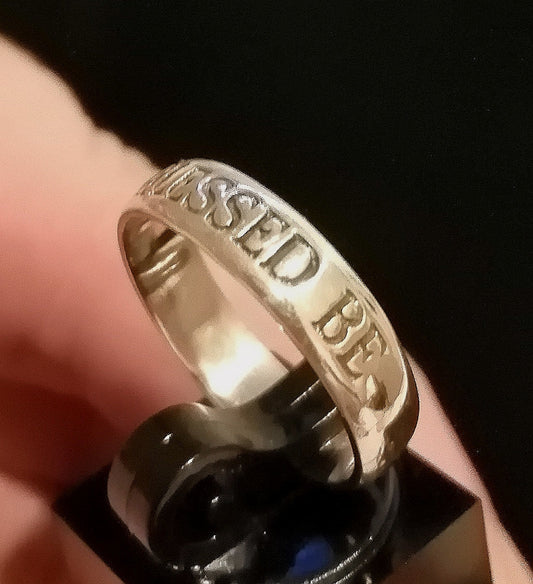 BLESSED BE RING SIZE O In 925 sterling silver