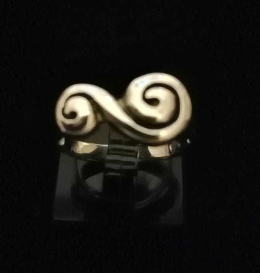 SWIRLY RING SIZE O In 925 sterling silver